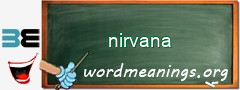 WordMeaning blackboard for nirvana